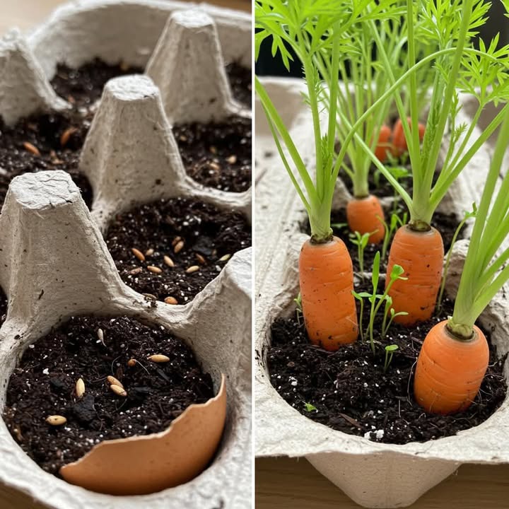 Grow Carrots in Egg Trays and Harvest More Than You’d Expect