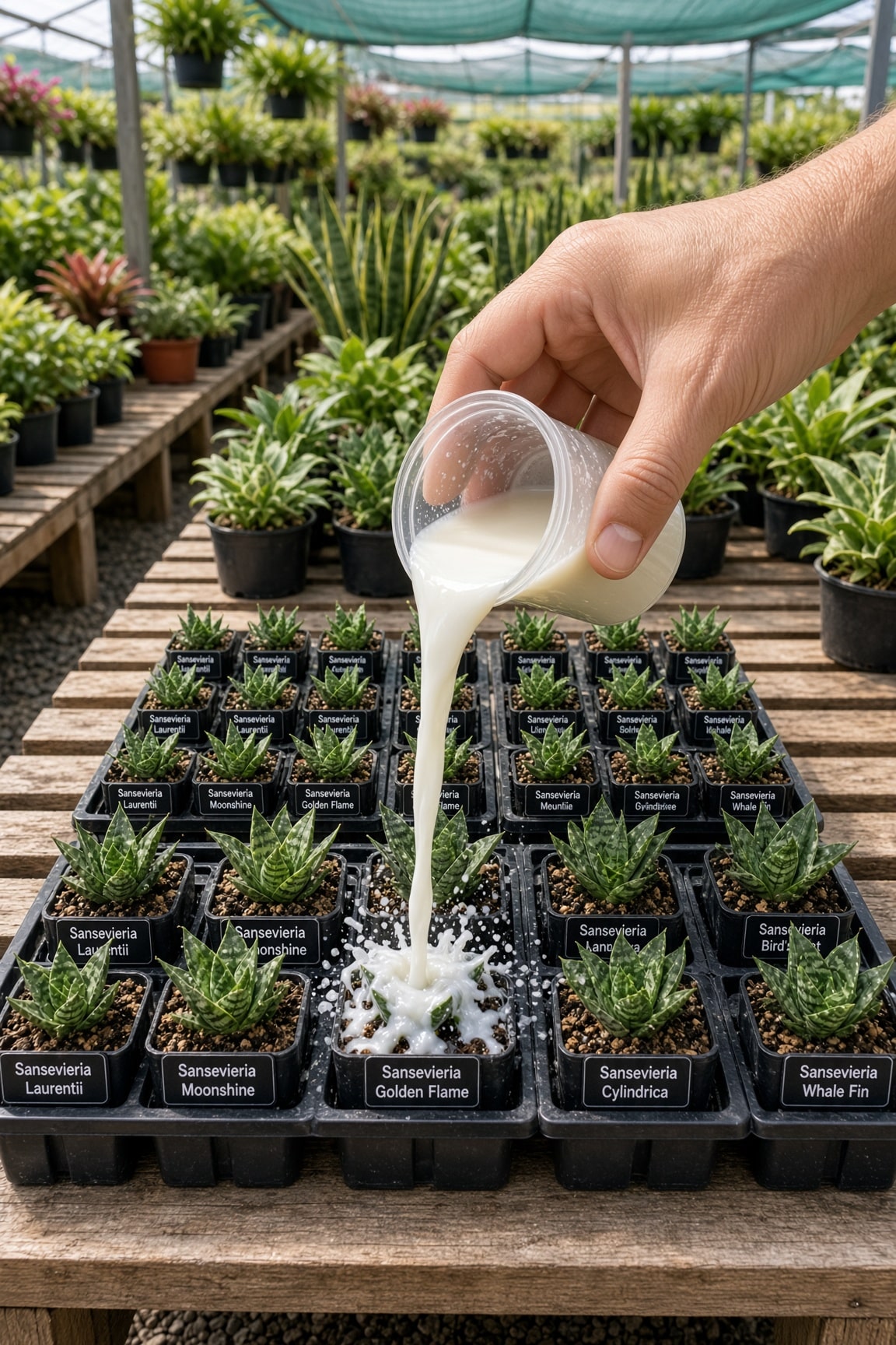 What Happens When Young Snake Plants Get White Liquid Tonic? Indoor and Outdoor Care With Premium Soil and Luxury Decor